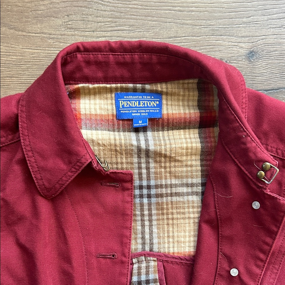 Pendleton Women's Deep Red Snap-Front Utility Jac… - image 5